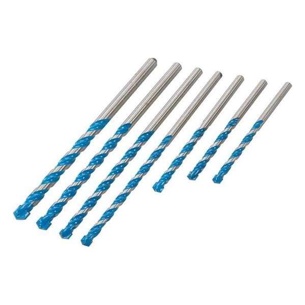7 Delige boren set multi materiaal hout staal metselwerken beton keramiek 7 Delige boren set multi materiaal hout staal metselwerken beton keramiek