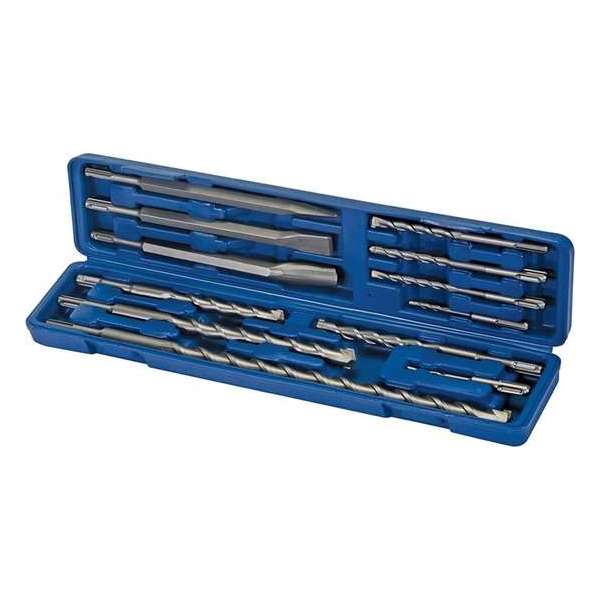 Silverline Betonboor en Beitel Set - SDS-Plus - 12 Delig Silverline Betonboor en Beitel Set - SDS-Plus - 12 Delig