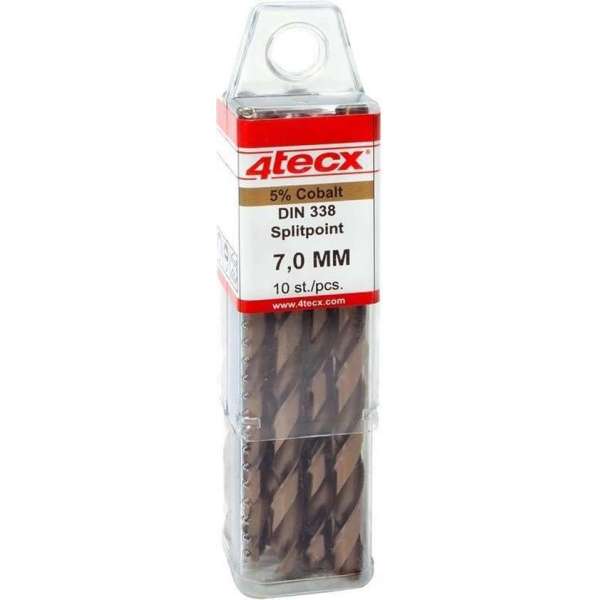 4Tecx Metaalboor 7mm Hss Cobalt Per stuk 4Tecx Metaalboor 7mm Hss Cobalt Per stuk