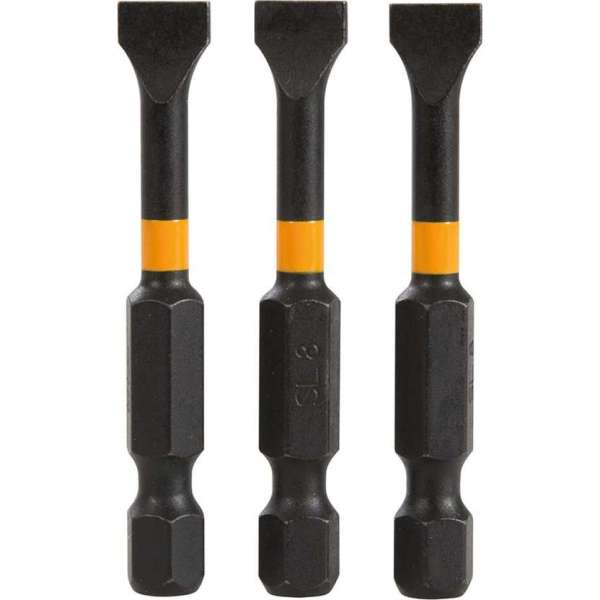 Sleuf impact schroefbit, 3 pk. SL8, 50 mm Sleuf impact schroefbit, 3 pk. SL8, 50 mm