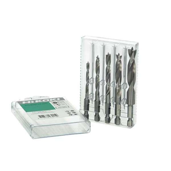 HiKOKI 5-delige set hout spiraalboren met 1/4" zeskant aansluiting (4/5/6/8/10 mm) HiKOKI 5-delige set hout spiraalboren met 1/4" zeskant aansluiting (4/5/6/8/10 mm)