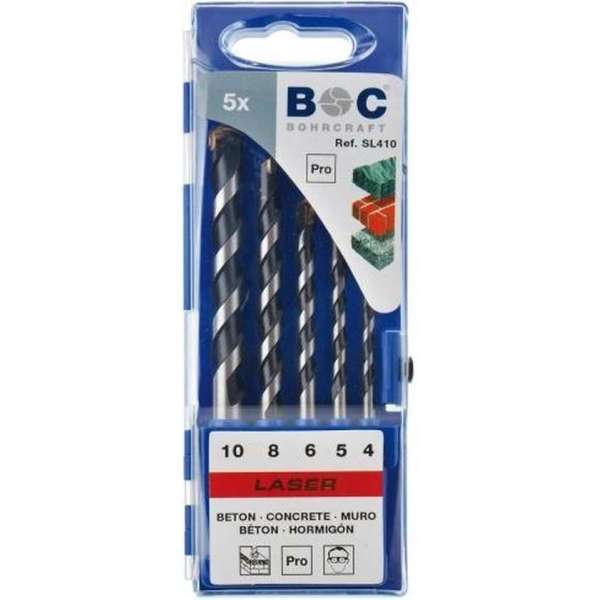 Bohrcraft Betonborenset 5-delig DIN 8039 / ISO 5468 - betonboor Bohrcraft Betonborenset 5-delig DIN 8039 / ISO 5468 - betonboor