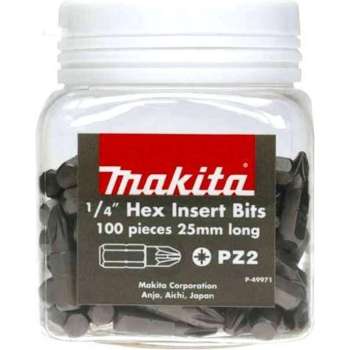 Makita P-49971 100x PZ2 x 25mm in pot