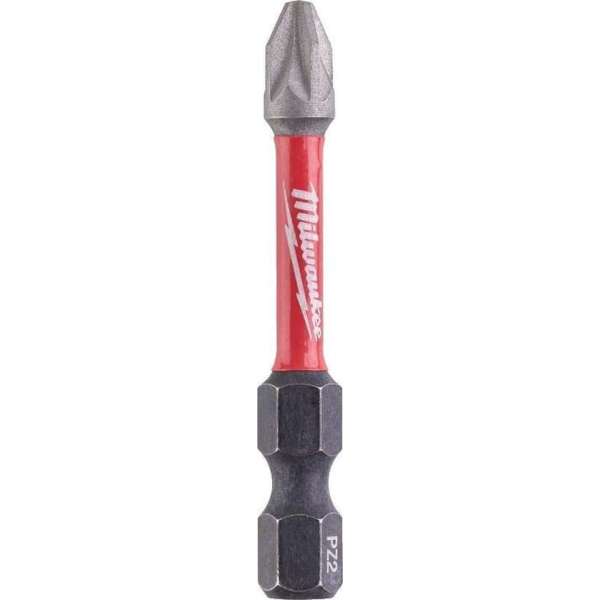 Milwaukee Shockwave schroefbit lang 50mm PZ2 (10st) Milwaukee Shockwave schroefbit lang 50mm PZ2 (10st)