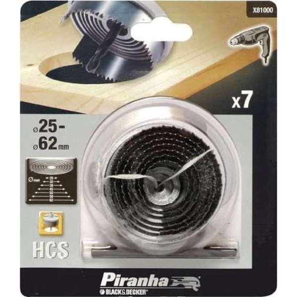 Piranha Gatenzaag 7x (25...62) aluminium, 20 diep 25 - 62mm X81000 Piranha Gatenzaag 7x (25...62) aluminium, 20 diep 25 - 62mm X81000