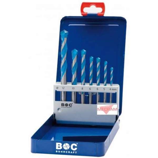 Bohrcraft Multi-Laser Universele borenset 7-delig - voor hout, metaal en steen Bohrcraft Multi-Laser Universele borenset 7-delig - voor hout, metaal en steen