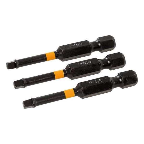 Triton Vierkante Impact Schroefbit - R2 - 50 mm. - 3 stuks Triton Vierkante Impact Schroefbit - R2 - 50 mm. - 3 stuks