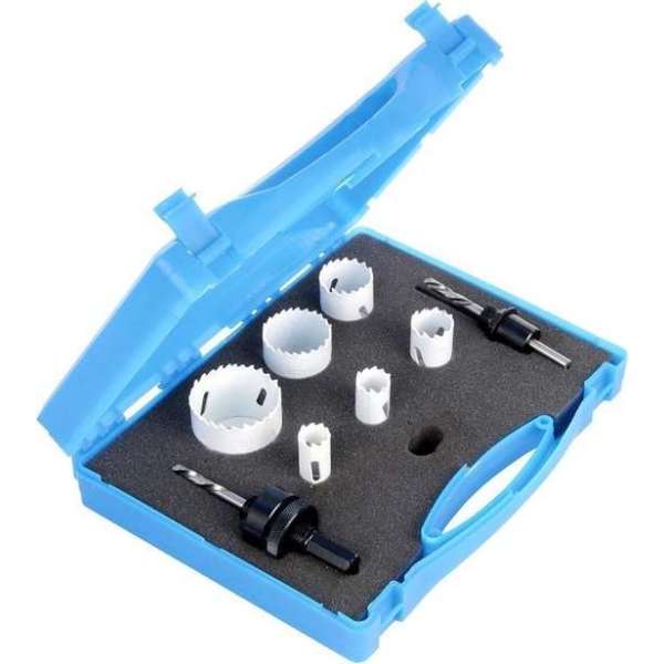 HSS 9 delige Gatenzaag Hole Saw set gereedschap box 18, 20, 25, 32, 40, en 51mm Bimetalen carbon steel HSS 9 delige Gatenzaag Hole Saw set gereedschap box 18, 20, 25, 32, 40, en 51mm Bimetalen carbon steel
