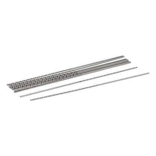 Set van 10 extra lange, superdunne metaalboren (0.8 x 100 mm, HSS) Set van 10 extra lange, superdunne metaalboren (0.8 x 100 mm, HSS)