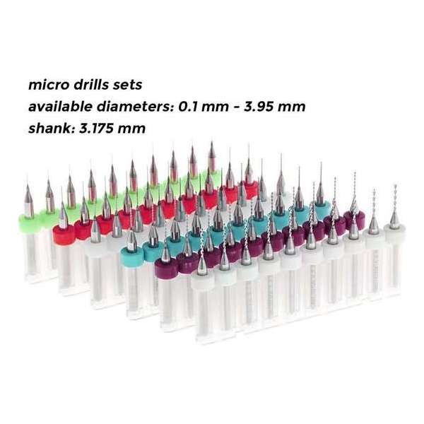 Set van 10 micro boortjes in een doosje (0.90 mm) Set van 10 micro boortjes in een doosje (0.90 mm)