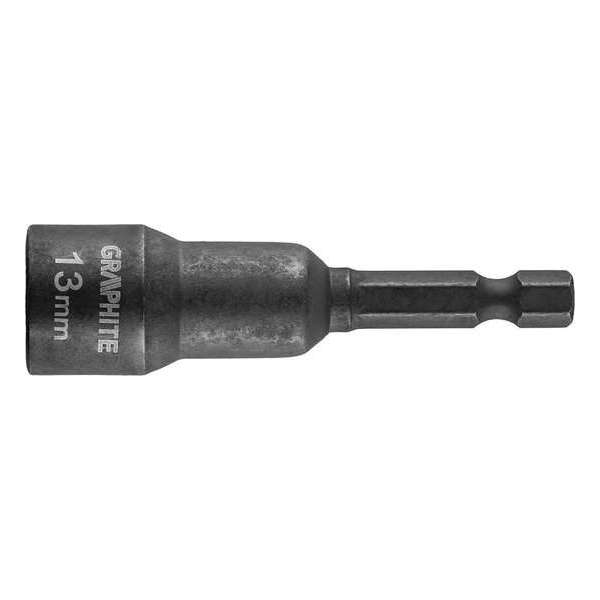 GRAPHITE Dop / Bit IMPACT 13 mm x 65 mm, S2 Staal Magnetisch GRAPHITE Dop / Bit IMPACT 13 mm x 65 mm, S2 Staal Magnetisch