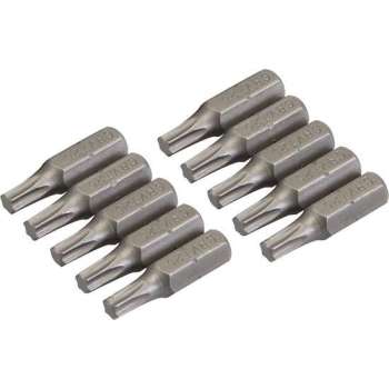 Silverline T25 Cr-V schroevendraaier bits, 10 stuks T25