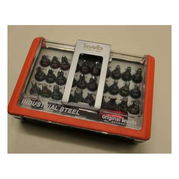 KWB Power Bit Box, 32 delig, met praktische riemclip KWB Power Bit Box, 32 delig, met praktische riemclip
