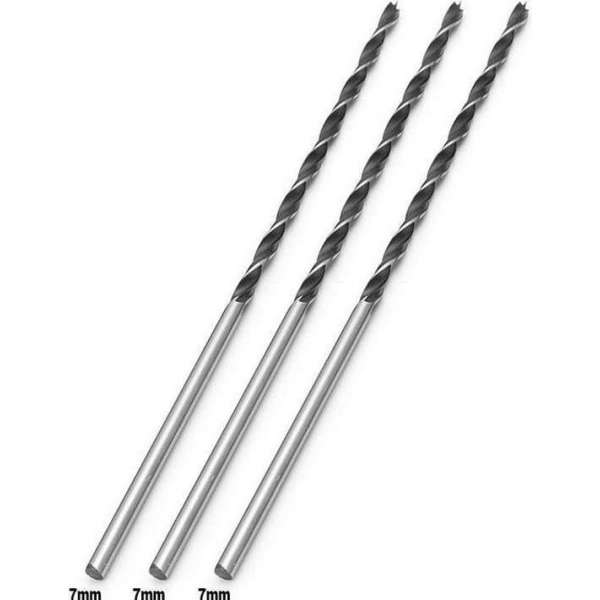 Set van 3 extra lange houtboren (7x300 mm) Set van 3 extra lange houtboren (7x300 mm)
