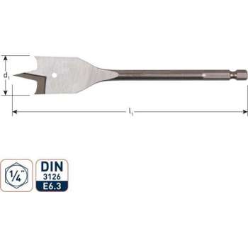 Rotec Speedboor met 1/4 inch. Bitaansluiting  40 x 152 mm