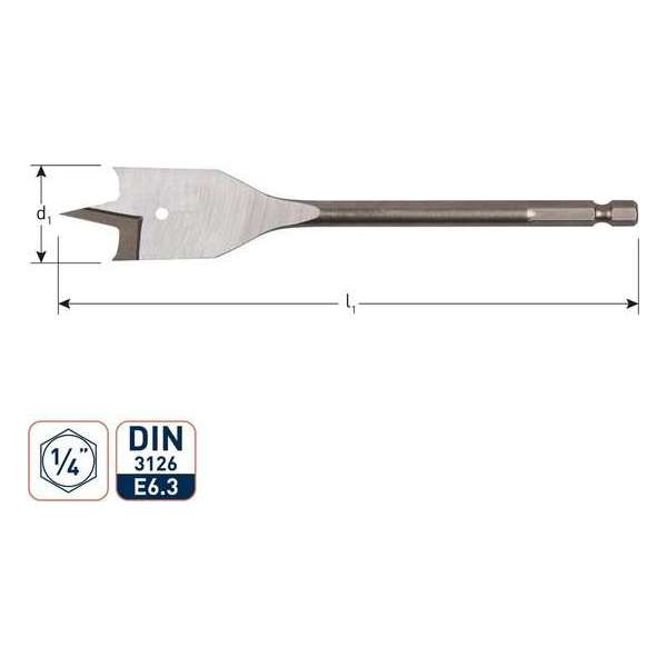 Rotec Speedboor met 1/4 inch. Bitaansluiting 40 x 152 mm Rotec Speedboor met 1/4 inch. Bitaansluiting 40 x 152 mm