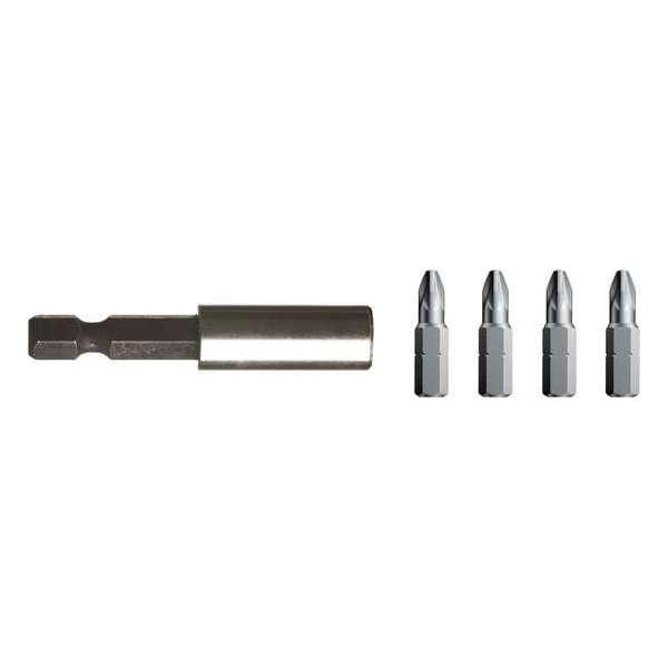Wovar Bitset 8 delig - Pozidrive bits met magnetische bithouder Wovar Bitset 8 delig - Pozidrive bits met magnetische bithouder