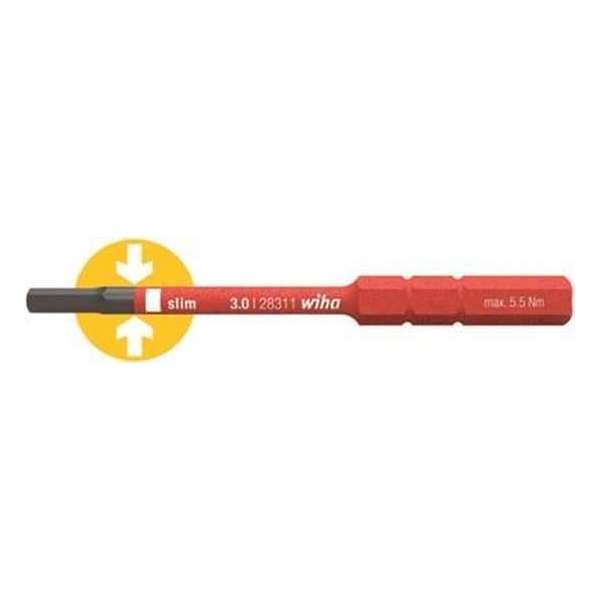 Wiha 2831-18 SoftFinish electric slimBit - 2,5 x 75 mm - 3,8 Nm Wiha 2831-18 SoftFinish electric slimBit - 2,5 x 75 mm - 3,8 Nm