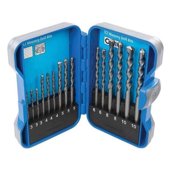 Silverline TCT metselwerk boorbitset 3-10 mm, 15-delig