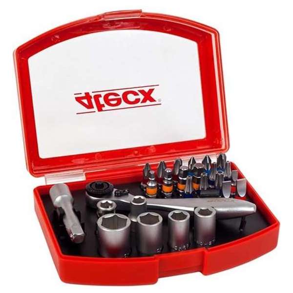 4Tecx Bit en Ratelsleutelset 26 delig 4Tecx Bit en Ratelsleutelset 26 delig