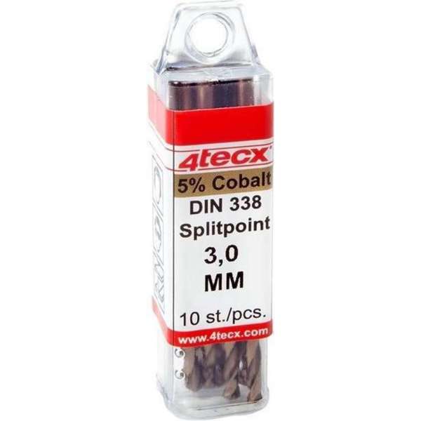 4Tecx Metaalboor 1mm Hss Cobalt Per stuk 4Tecx Metaalboor 1mm Hss Cobalt Per stuk