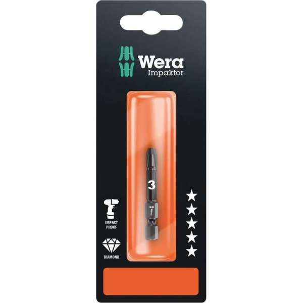 Wera Slagbit 855/4Impaktor Dc 1/4 PZ3 50mm Wera Slagbit 855/4Impaktor Dc 1/4 PZ3 50mm