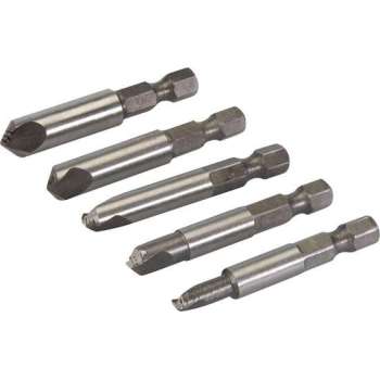 Silverline Beschadigde Schroef Verwijder Set 50 mm. - 5 Delig