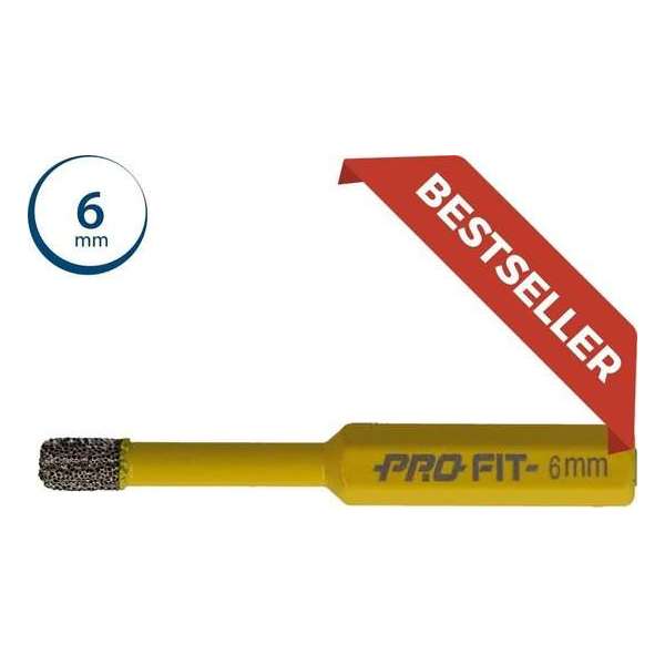 Pro Fit Diamantboor met zeskant aansluiting 6mm Pro Fit Diamantboor met zeskant aansluiting 6mm