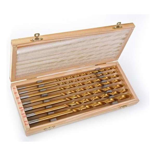 7 delige Lange HSS - TIN Gecoate Borenset 7 delige Lange HSS - TIN Gecoate Borenset