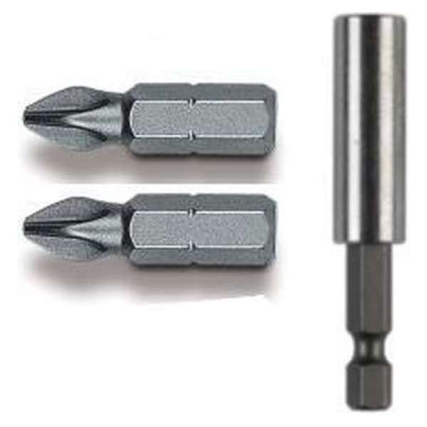 wovar 2 x Phillips PH-3 bit met magnetische bithouder wovar 2 x Phillips PH-3 bit met magnetische bithouder