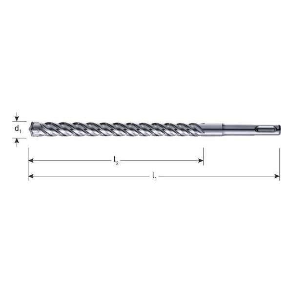Steenboor, Betonboor, SDS-plus hamerboor 4-snijder 16 mm x 450/400 mm-werklengte premium Steenboor, Betonboor, SDS-plus hamerboor 4-snijder 16 mm x 450/400 mm-werklengte premium
