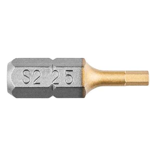 Schroef Bit Inbus HEX 2,5 25 mm. (2X) GRAPHITE Schroef Bit Inbus HEX 2,5 25 mm. (2X) GRAPHITE