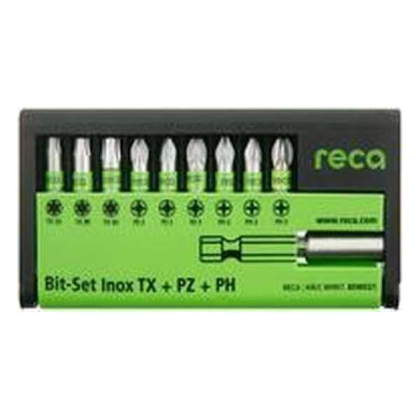 Reca Bittenset Inox1/4 - 10-dlg - TX+PZ+PH Reca Bittenset Inox1/4 - 10-dlg - TX+PZ+PH