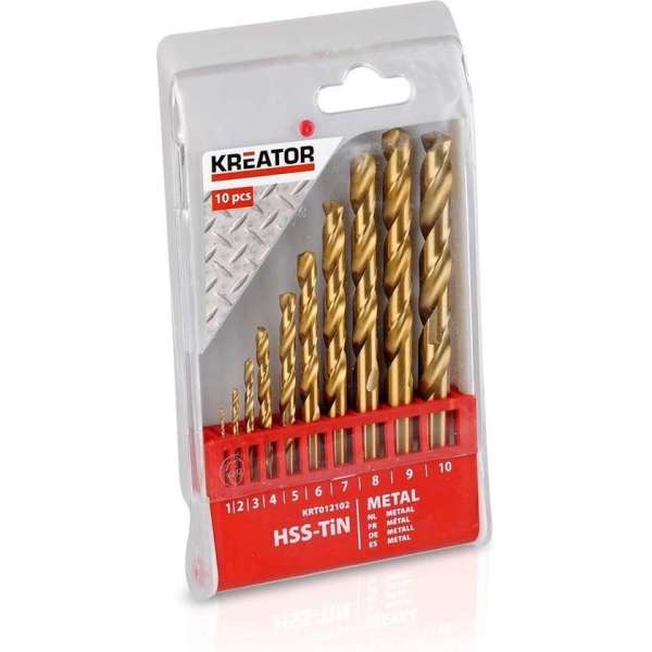 Kreator KRT012102 Metaalboren - 10 delige set - 110mm Kreator KRT012102 Metaalboren - 10 delige set - 110mm