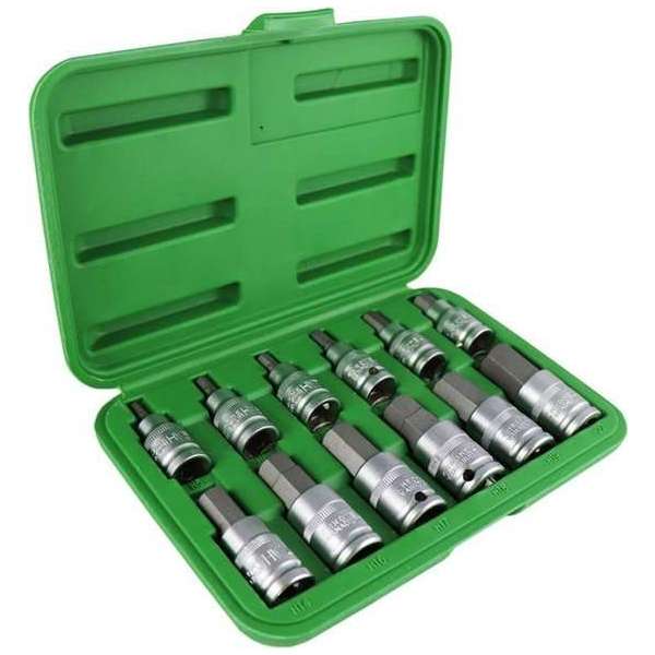 JBM Tools | SET VAN ZESKANTEN BITS MET EEN UITS-PARING 1/2", 12-DELIG JBM Tools | SET VAN ZESKANTEN BITS MET EEN UITS-PARING 1/2", 12-DELIG