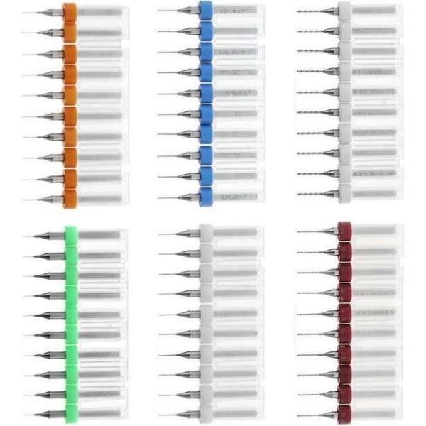 Set van 10 micro boortjes in een doosje (1.10 mm) Set van 10 micro boortjes in een doosje (1.10 mm)