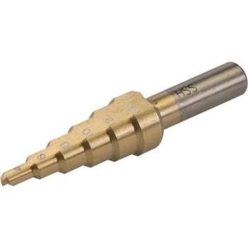 Silverline Titanium Geplateerde HSS Trapgatboor / Stappenboor / Piramideboor - 4 t/m 14 mm