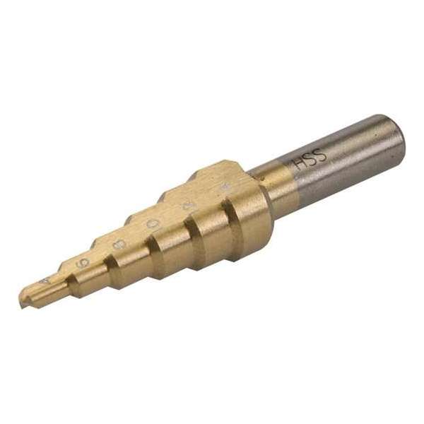 Silverline Titanium Geplateerde HSS Trapgatboor / Stappenboor / Piramideboor - 4 t/m 14 mm Silverline Titanium Geplateerde HSS Trapgatboor / Stappenboor / Piramideboor - 4 t/m 14 mm