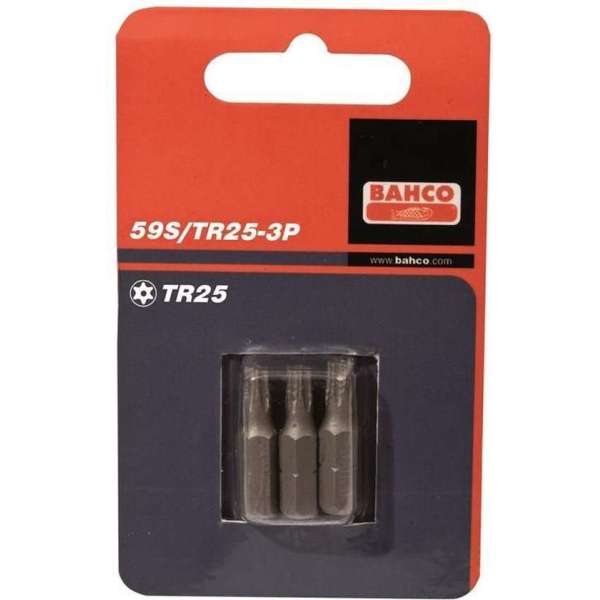 BAHCO 3 schroefbitjes Torq TR-10, 59S/TR10-3P BAHCO 3 schroefbitjes Torq TR-10, 59S/TR10-3P