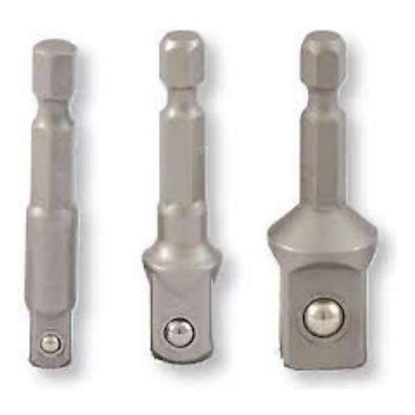 Bohrcraft Adapterset met 1/4" accuboormachine aansluiting naar 1/4"-3/8"-1/2" doppen Bohrcraft Adapterset met 1/4" accuboormachine aansluiting naar 1/4"-3/8"-1/2" doppen
