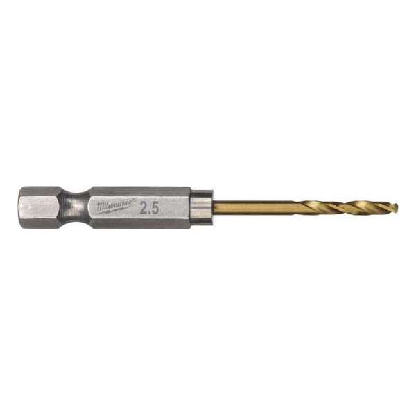 Milwaukee Shockwave metaalboor HSS-G Ti. 2.5mm (2st) Milwaukee Shockwave metaalboor HSS-G Ti. 2.5mm (2st)