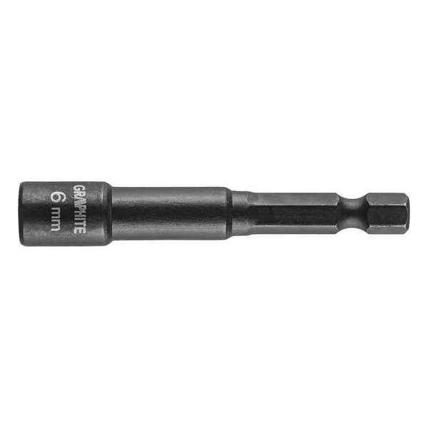 GRAPHITE Dop / Bit IMPACT 6 mm x 65 mm, S2 Staal Magnetisch GRAPHITE Dop / Bit IMPACT 6 mm x 65 mm, S2 Staal Magnetisch