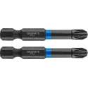 GRAPHITE Bit IMPACT PZ 3 x 50 mm, S2 Staal Full Fit Kop, 2 stuks