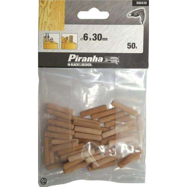 Piranha Deuvels, 30 mm lengte 6mm 50x X66430 Piranha Deuvels, 30 mm lengte 6mm 50x X66430