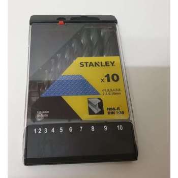 Stanley hss metaalboren cas. 10-delig