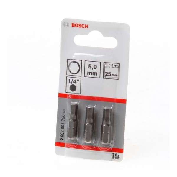 Bosch - BIT 1/4XH-TORS/IS 5.0 /3 - 3 stuks Bosch - BIT 1/4XH-TORS/IS 5.0 /3 - 3 stuks