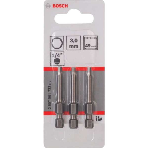 Bosch - BIT 1/4XH-TORS/IS 3.0 /3 49MM - 3 stuks Bosch - BIT 1/4XH-TORS/IS 3.0 /3 49MM - 3 stuks
