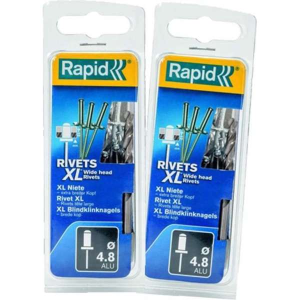 Rapid blindklinknagel XL 48x20mm incl boortje (25st) Rapid blindklinknagel XL 48x20mm incl boortje (25st)