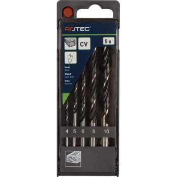 Rotec houtborenset 4.0-10.0mm (5dlg)