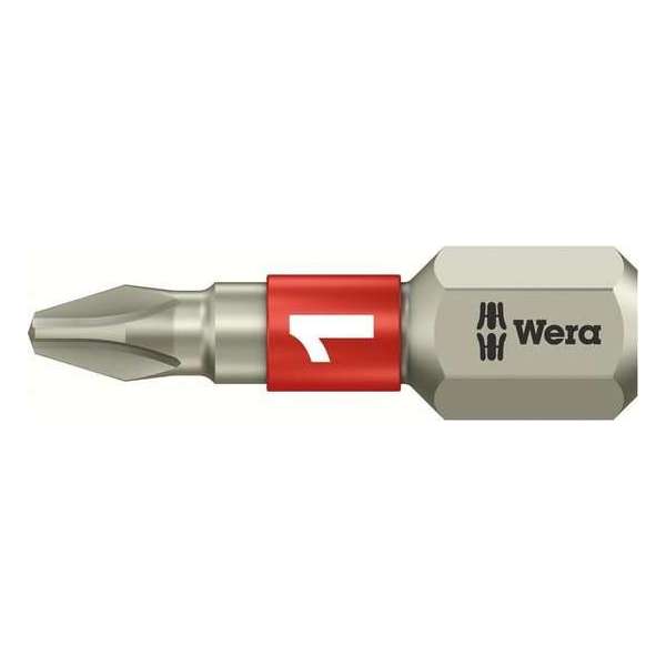 bit 1/4 WERA phillips 1 RVS bit 1/4 WERA phillips 1 RVS